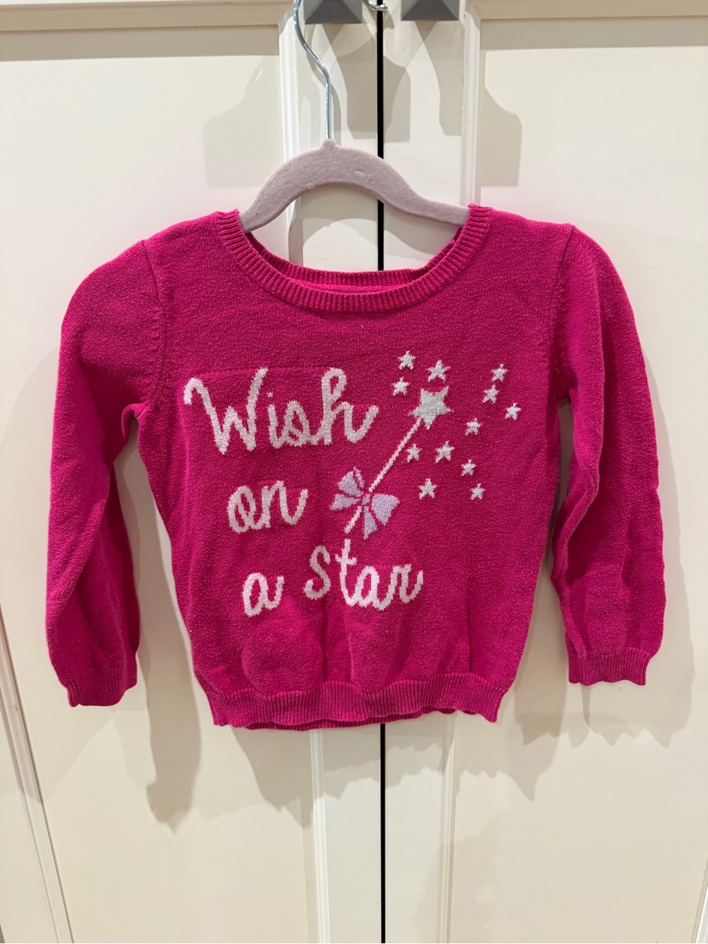 Children’s place 3t Kids 'Wish on a Star' Pink Knit Sweater